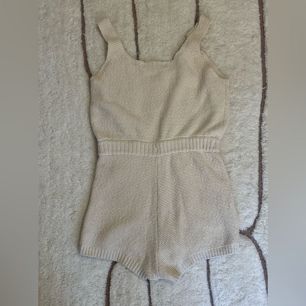 Free People Beach Cream Romper 100% Cotton - Picture 2 of 6